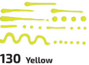 Univerzální kontura Rosa – 130 Yellow fluorescent