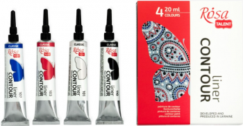 Sada univerzálních kontur 4x20ml – klasické barvy