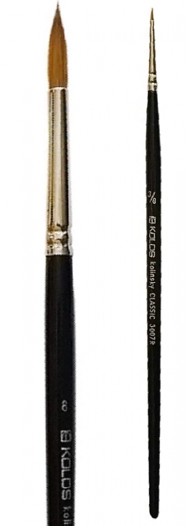 Kulatý štětec Kolinský Classic 3007R – velikost 000