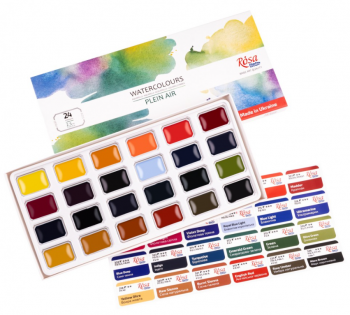 Sada akvarelových barev Rosa Studio 24ks – Plein Air