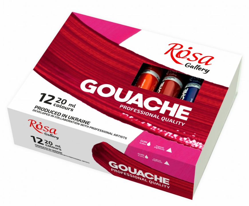 Sada kvašových barev Rosa Gallery 12x20ml