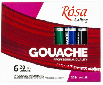 Sada kvašových barev Rosa Gallery 6x20ml