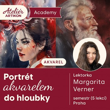 Portrét akvarelem do hloubky (Večerní kurz)