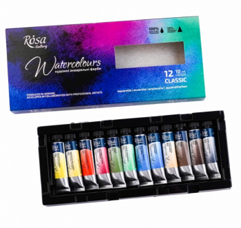 Sada akvarelových barev Rosa 12x10ml – Classic