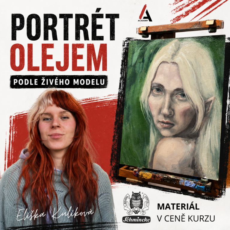 Portrét olejem s Eliškou Kulíkovou (15.8.)