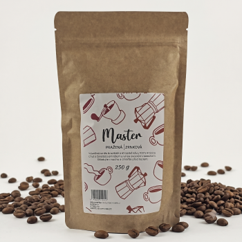 Pražená zrnková káva Master 250g