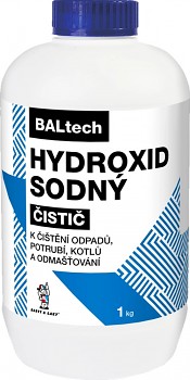 Hydroxid sodný na čištění odpadů 1kg 