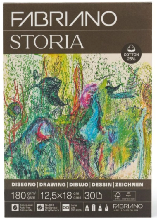 Blok Fabriano Storia 12,5x18cm 180g