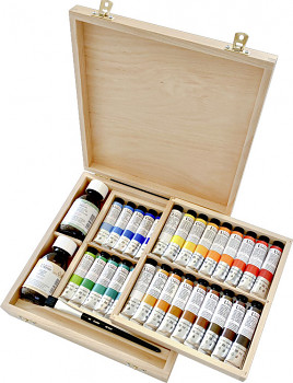 Sada olejových barev Umton 36x20ml v dřevěném kufříku