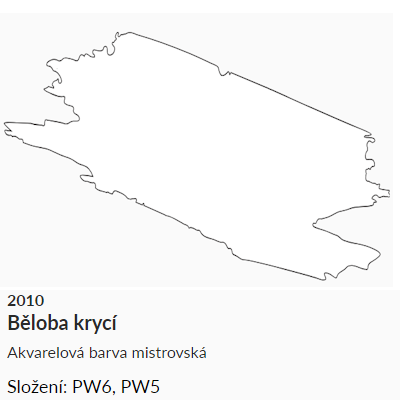 Akvarelová barva Umton 2,6ml – 2010 běloba krycí