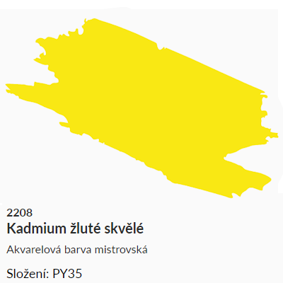 Akvarelová barva Umton 2,6ml – 2208 žluť kadmiová skvělá