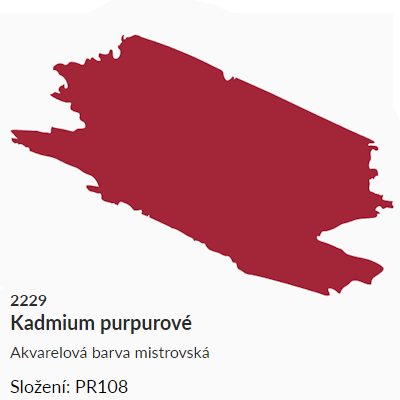 Akvarelová barva Umton 2,6ml – 2229 kadmium purpurové