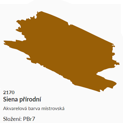 Akvarelová barva Umton 2,6ml – 2170 siena přírodní