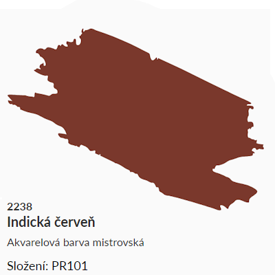 Akvarelová barva Umton 2,6ml – 2238 indická červeň