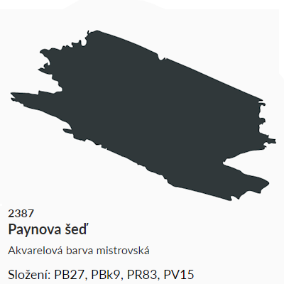 Akvarelová barva Umton 2,6ml – 2387 Paynova šeď