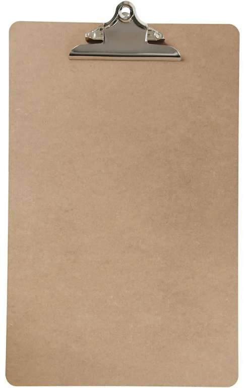 Clipboard - deska s klipem A3 hnědá MDF