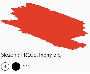 Olejová barva Umton 20ml – 0061 Kadmium červené střední