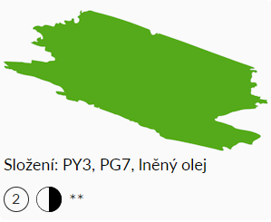 Olejová barva Umton 20ml – 0035 Permanentní zeleň skvělá