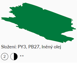 Olejová barva Umton 20ml – 0036 zeleň permanentní tmavá