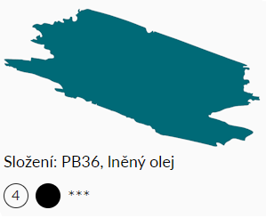 Olejová barva Umton 20ml – 0076 Kobalt tyrkysový