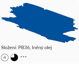 Olejová barva Umton 20ml – 0080 Kobalt Atlantik