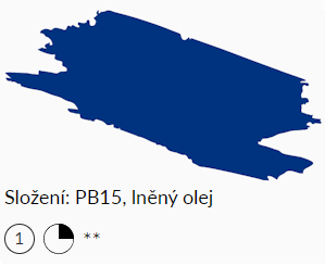 Olejová barva Umton 20ml – 0030 modř permanentní